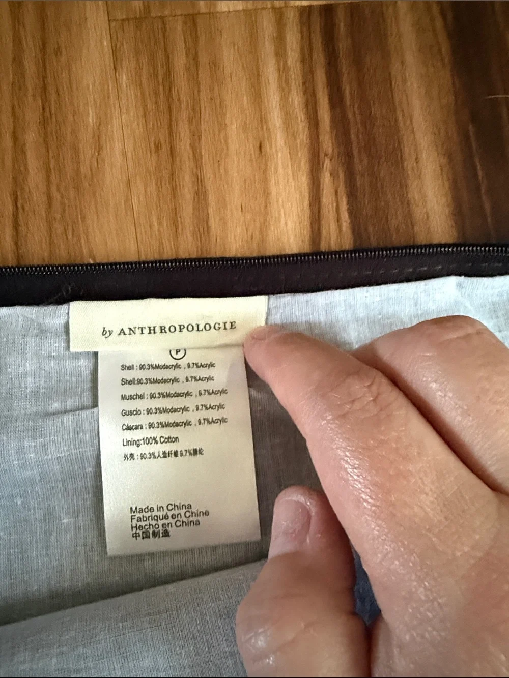 Anthropologie Flora Faux Fur Pillow Cover